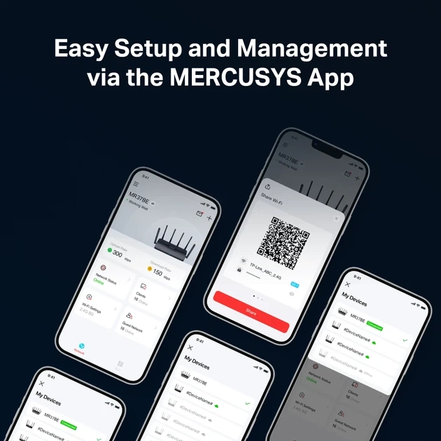Маршрутизатор MERCUSYS MR37BE BE6500, 2xGE LAN, 1x2.5GE LAN, 1x2.5GE WAN, MESH. - изображение 10