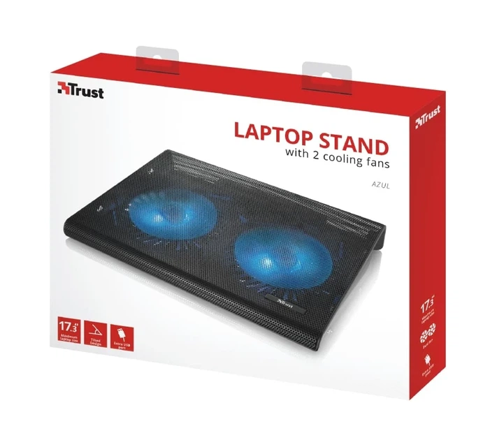 Подставка для ноутбука Trust Azul, до 17.3", 2xUSB-A, СИНИЙ СВЕТ, черный. - изображение 10