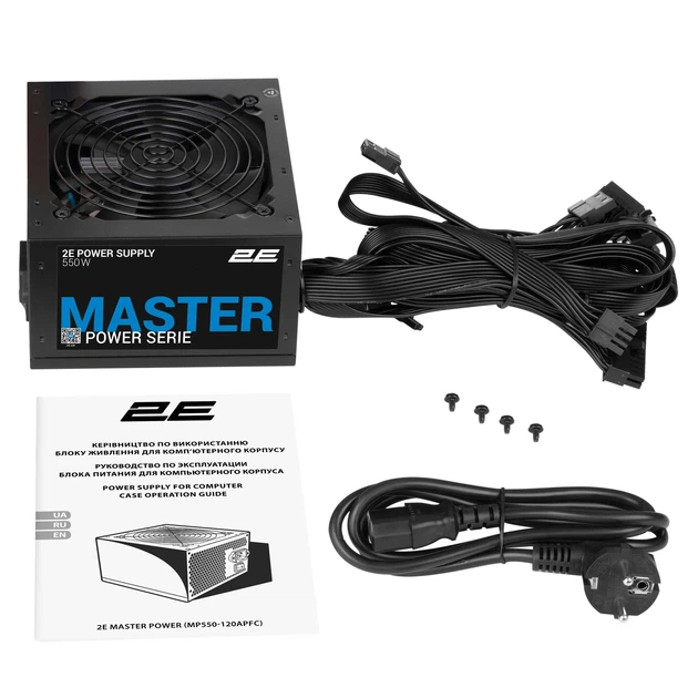Блок питания 2E Master Power (550W), >80%, 80+ White, 120мм, 1xMB 24pin(20+4), 1xCPU 8pin(4+4), 3xMolex, 5xSATA, 2xPCIe 8pin(6+2) - изображение 8