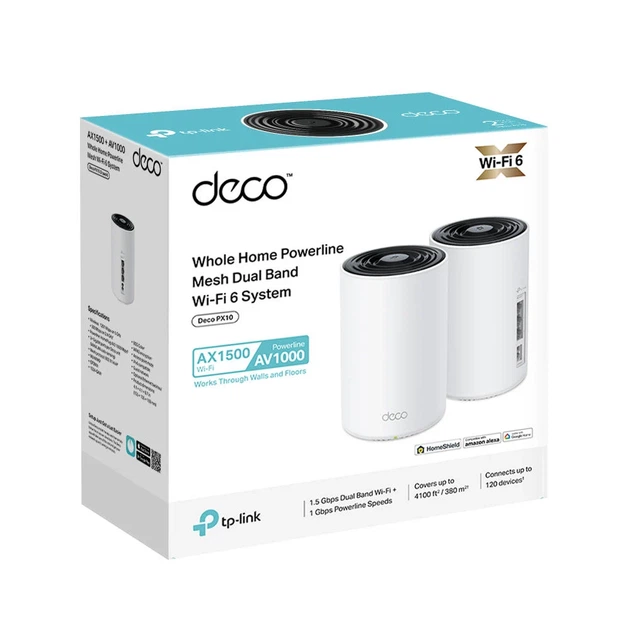 MESH-система TP-LINK Deco PX10 Wi-Fi 6 AX1500 2 модуля 3xGE LAN/WAN Powerline AV1000 - изображение 10
