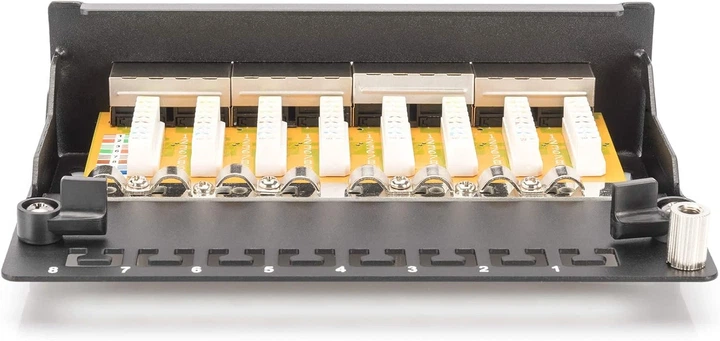 Патч-панель DIGITUS САТ 6 STP, настольная, 8 портов, собранная - изображение 7