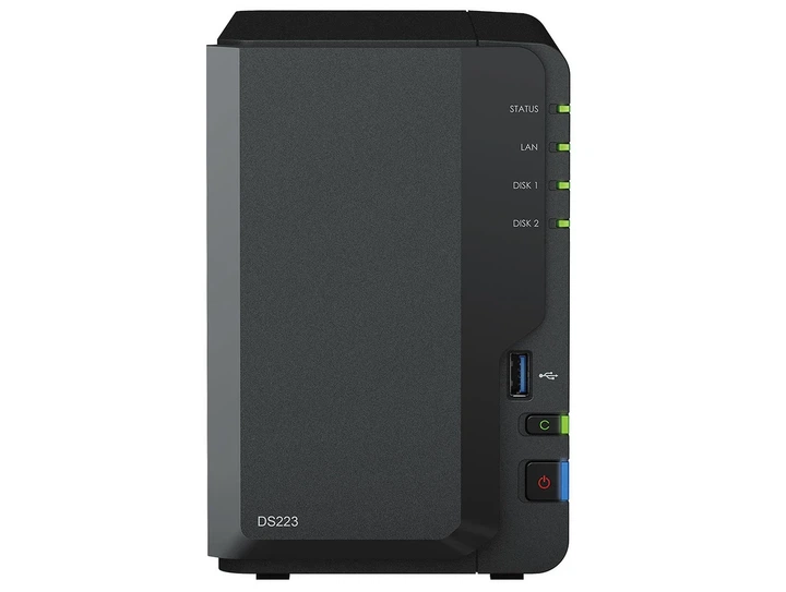 Сетевое хранилище NAS Synology DS223 165x108x232,7 мм - изображение 3