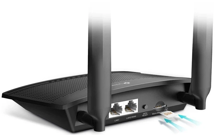 Маршрутизатор TP-LINK TL-MR100 4G LTE 300 Мбит/с 154x114x36 мм черный - изображение 3