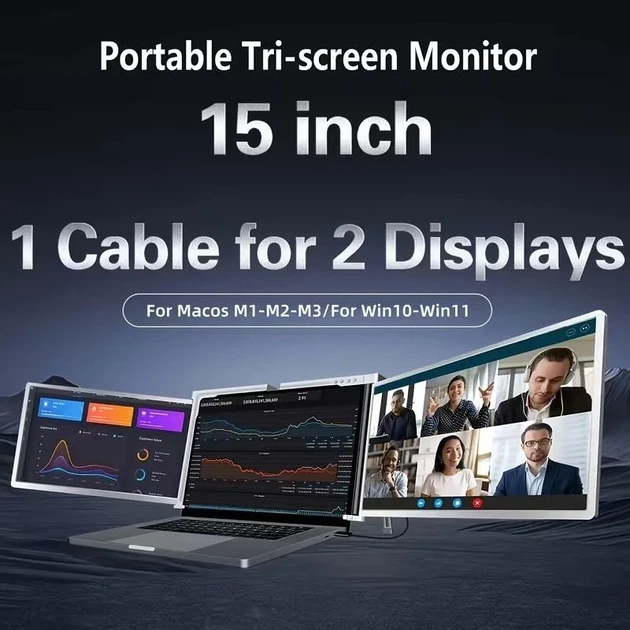 Портативный монитор для ноутбука GreenVision GV-F3-15,6 IPS Full HD, USB-C/HDMI - Фото 9 Портативный монитор для ноутбука GreenVision GV-F3-15,6 IPS Full HD, USB-C/HDMI - изображение 9
