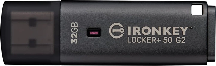 Накопитель USB 3.2 Kingston IronKey Locker+ 50 G2 32GB металл + пластик - изображение 2