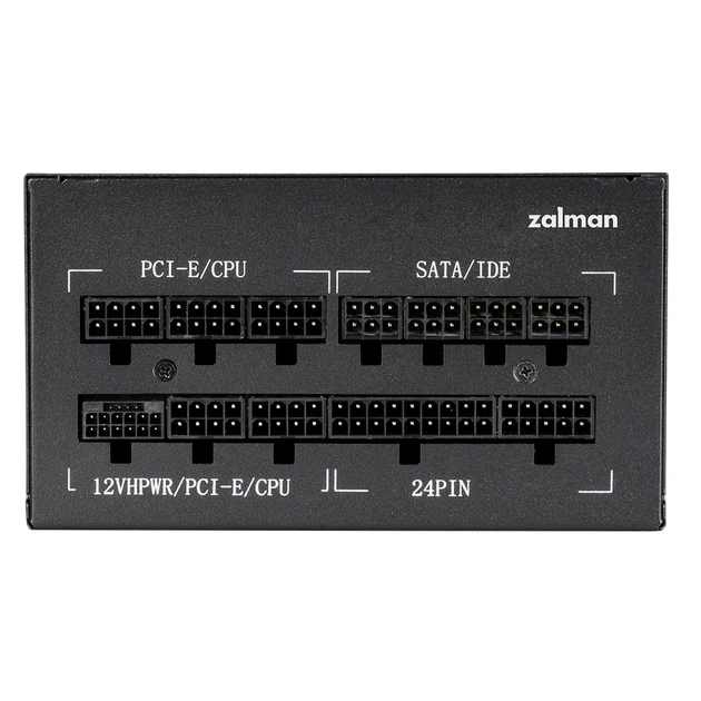Блок питания Zalman Teramax 2 (750W), >90%, 80+ Gold, 120мм, 1xMB 28pin (18+10), 2xCPU 8pin(4+4), 3xMolex, 8xSATA, 3xPCIe 8pin(6+2), 1xPCIe GEN5 16pin, полностью модульный. - изображение 4