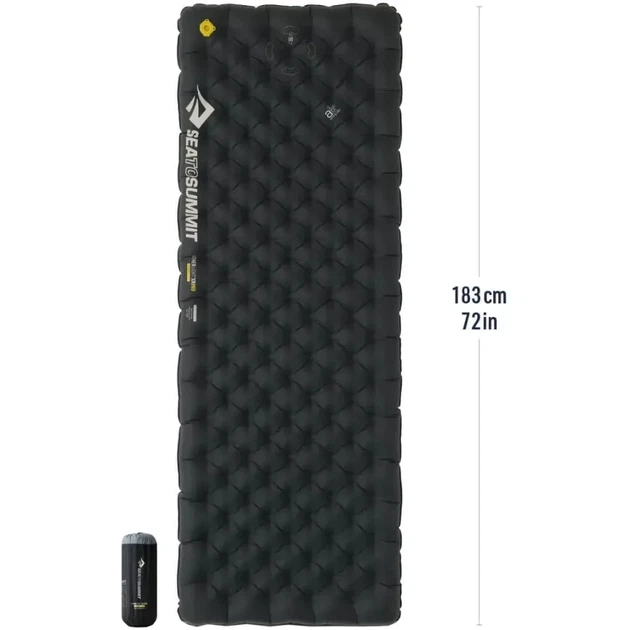 Килимок надувний Sea To Summit Ether Light XR Pro Insulated ASC Mat Regular Rectang Wide Pirate Black - зображення 3