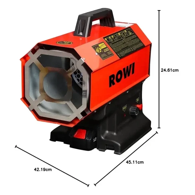 Газовая тепловая пушка Rowi 20 кВт нагреватель для гаража склада промышленный обогреватель больших помещений - изображение 6
