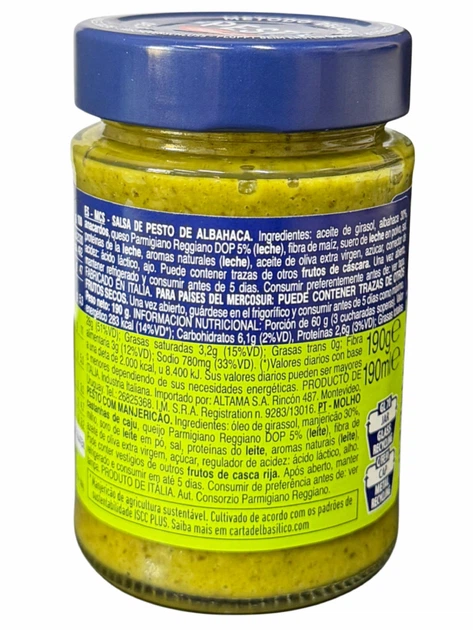 Соус песто Barilla Pesto alla Genovese з базиліком та сиром Parmigiano Reggiano, 190 г - Фото 2 Соус песто Barilla Pesto alla Genovese з базиліком та сиром Parmigiano Reggiano, 190 г - изображение 2