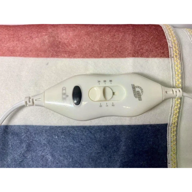 Электропростынь Electric Blanket 150×120 см 86 Вт с регулировкой температуры и сумкой для хранения, разноцветные полосы - изображение 2