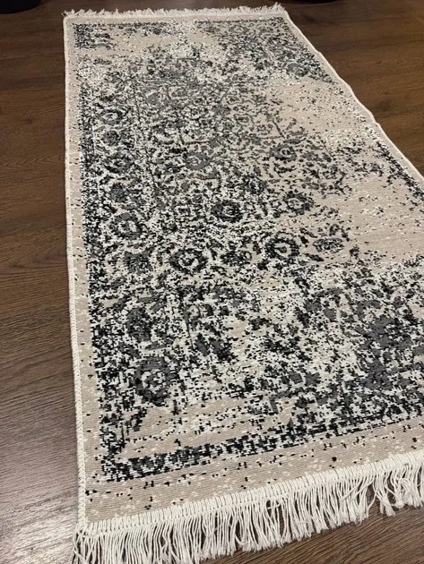 Килим двосторонній бавовняний 200x300 см Сірий - Фото 1 Килим двосторонній бавовняний 200x300 см Сірий - зображення 1