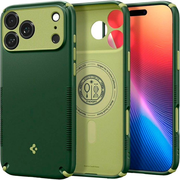 Etui plecki Spigen Nano Pop Hybrid MagSafe do Apple iPhone 18 Pro/17 Pro Green (8800337253023) - Zdjęcie 1 Etui plecki Spigen Nano Pop Hybrid MagSafe do Apple iPhone 18 Pro/17 Pro Green (8800337253023) - obraz 1