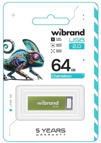 Флеш накопитель USB 64Gb Chameleon, Light Green Wibrand (teh0034194) - Фото 2 Флеш накопитель USB 64Gb Chameleon, Light Green Wibrand (teh0034194) - изображение 2