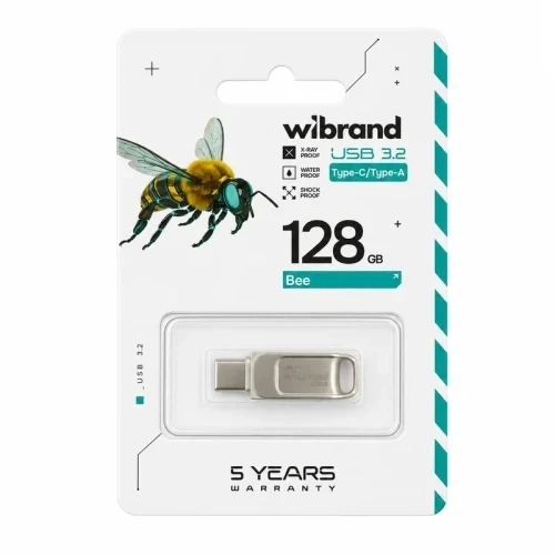Флеш накопичувач USB 128Gb Bee, Black Wibrand (teh0034168) - Фото 4 Флеш накопичувач USB 128Gb Bee, Black Wibrand (teh0034168) - зображення 4