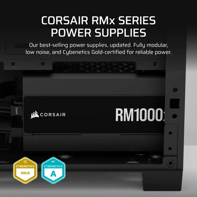 Блок живлення Corsair RM1000x ATX 3.1 1000W (CP-9020271-EU) [176701] - зображення 10