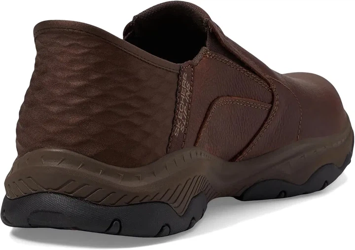Мужские слипоны Skechers 48р, коричневые, 32 см - Фото 2 Мужские слипоны Skechers 48р, коричневые, 32 см - изображение 2