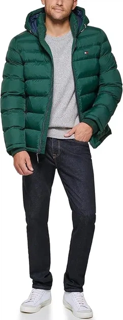 Чоловіча міжсезонна куртка Tommy Hilfiger р. XXL, зелена - Фото 5 Чоловіча міжсезонна куртка Tommy Hilfiger р. XXL, зелена - зображення 5