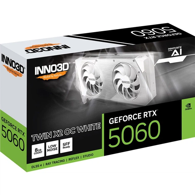 Відеокарта Inno3D GeForce RTX 5060 Twin X2 OC White (N50602-08D7X-195070W) [178034] - зображення 3