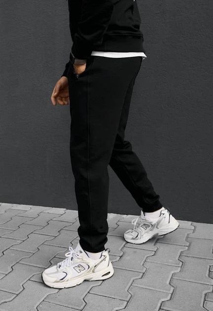 Мужские спортивные штаны Стаф черные на флисе с логотипом Staff ho black logo fleece L (404462) - Фото 3 Мужские спортивные штаны Стаф черные на флисе с логотипом Staff ho black logo fleece L (404462) - изображение 3