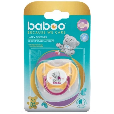 Пустышка Baboo Me To You 0+ мес. персиковая - Фото 4 Пустышка Baboo Me To You 0+ мес. персиковая - изображение 4