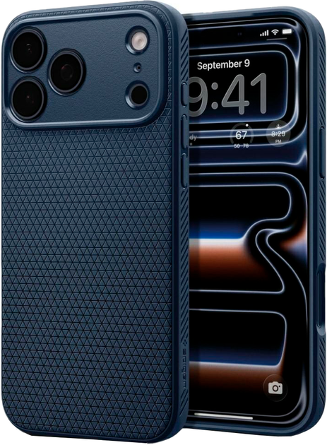 Панель Spigen Liquid Air для Apple iPhone 18 Pro / 17 Pro Navy Blue (8800337252767) - Фото 1 Панель Spigen Liquid Air для Apple iPhone 18 Pro / 17 Pro Navy Blue (8800337252767) - зображення 1