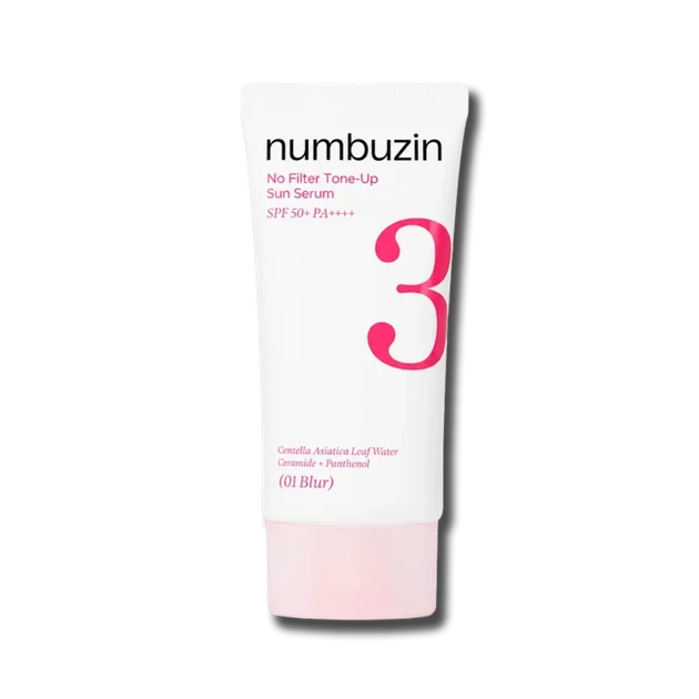 Тонуюча сонцезахисна сироватка для обличчя Numbuzin No.3 No Filter Tone-Up Sun Serum 01Blur - Фото 1 Тонуюча сонцезахисна сироватка для обличчя Numbuzin No.3 No Filter Tone-Up Sun Serum 01Blur - изображение 1