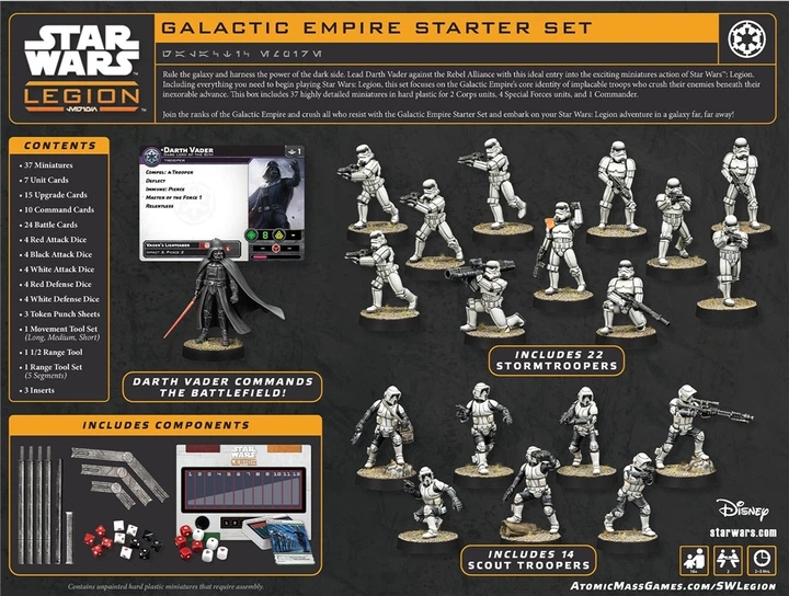 Дополнение к настольной игре Atomic Mass Games Star Wars Legion 2.0: Стартовый набор Галактической Империи (английское издание) SWQ02 (841333132033) - изображение 7