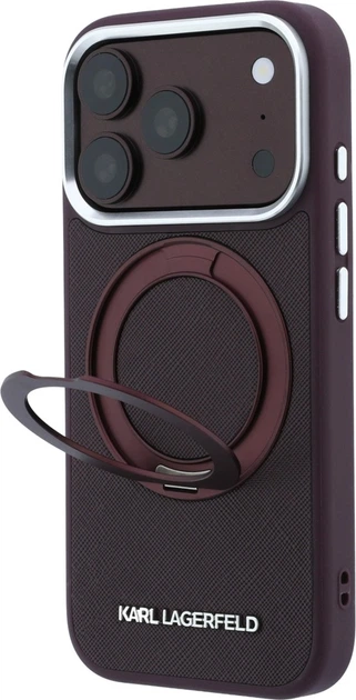Чохол для смартфона Apple iPhone 18 Pro Max/17 Pro Max Karl Lagerfeld Ring Stand 360 Saffiano Classic Logo MagSafe Burgundy (KLHMP18X6PSARSKMR) - Фото 2 Чохол для смартфона Apple iPhone 18 Pro Max/17 Pro Max Karl Lagerfeld Ring Stand 360 Saffiano Classic Logo MagSafe Burgundy (KLHMP18X6PSARSKMR) - зображення 2