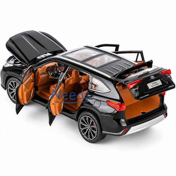 Машинка Toyota Highlander Hybrid игрушка моделька металлическая коллекционная 20 см Черный (6890511) - изображение 2