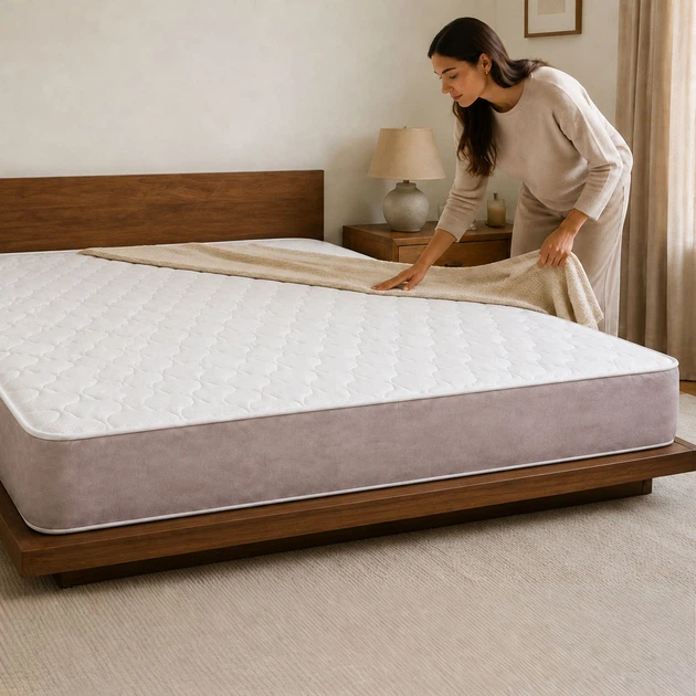 Ортопедичний пружинний матрац Family Sleep Chantilly Veluress Collection 160×200 см Білий з рожевим (НФ-00001721) - зображення 3