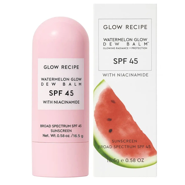 Солнцезащитный бальзам стик Glow Recipe Watermelon Glow Dew Balm Sunscreen Stick SPF 45 - Фото 1 Солнцезащитный бальзам стик Glow Recipe Watermelon Glow Dew Balm Sunscreen Stick SPF 45 - изображение 1