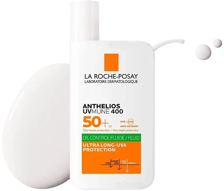 Солнцезащитный флюид La Roche-Posay Anthelios UVMune 400 Oil Control SPF 50+ с матирующим эффектом, 50 мл - изображение 3