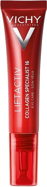 Антивіковий крем навколо очей Vichy Liftactiv Collagen Specialist 16 Anti-aging Eye Cream 15 ml - Фото 2 Антивіковий крем навколо очей Vichy Liftactiv Collagen Specialist 16 Anti-aging Eye Cream 15 ml - зображення 2