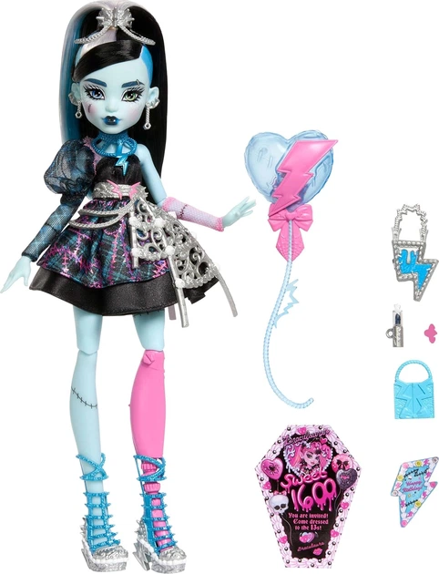Лялька Монстер Хай Френкі Страшно Солодкий День Народження Monster High Frankie Stein Birthday Mattel JBG75 - изображение 3