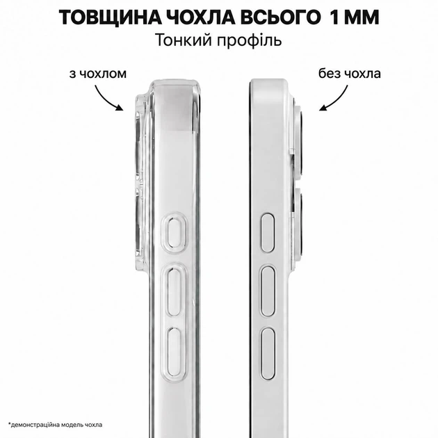 Силіконовий чохол SMTT для Apple iPhone 18 Pro Прозорий - зображення 2