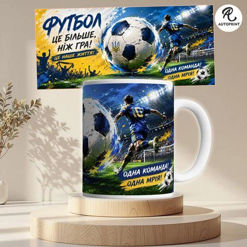 Чашка Кружка Autoprint Для футболіста Подарунок футболісту Біла 330 мл (CUP152) - Фото 1 Чашка Кружка Autoprint Для футболіста Подарунок футболісту Біла 330 мл (CUP152) - зображення 1