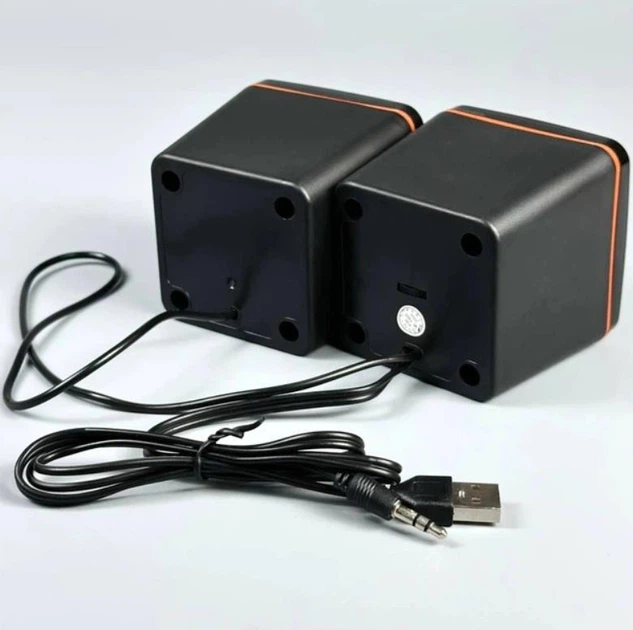 Колонки компьютерные, акустическая система 2.0 для ПК USB, AUX 3W*2 Jedel CK4/G101черные - изображение 3