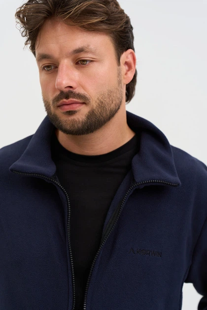 Кофта флісова чоловіча Norwin Tech Fleece синя, базова, тепла, з високим коміром L - зображення 3