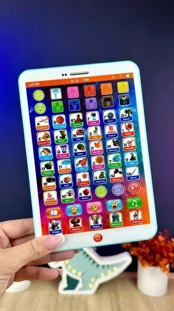 Дитячий інтерактивний планшет WToys з українською озвучкою, сенсорний розвиваючий планшет для дітей 94568 - Фото 1 Дитячий інтерактивний планшет WToys з українською озвучкою, сенсорний розвиваючий планшет для дітей 94568 - зображення 1