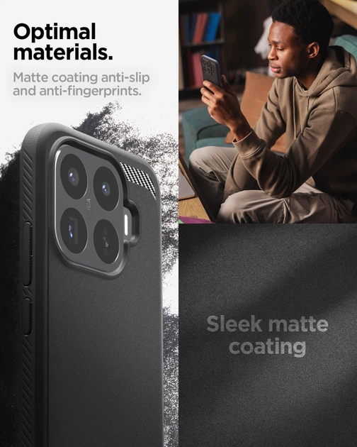 Чехол Spigen Rugged Armor для Xiaomi 17T Matte Black (ACS11870) - Фото 13 Чехол Spigen Rugged Armor для Xiaomi 17T Matte Black (ACS11870) - изображение 13