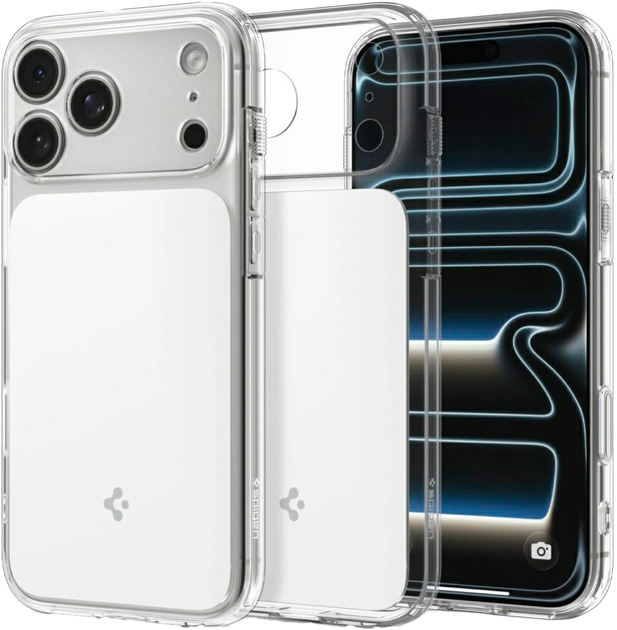 Панель Spigen Ultra Hybrid T Mag MagSafe для Apple iPhone 18 Pro Max / 17 Pro Max Transparent/White (8800337252583) - Фото 4 Панель Spigen Ultra Hybrid T Mag MagSafe для Apple iPhone 18 Pro Max / 17 Pro Max Transparent/White (8800337252583) - зображення 4