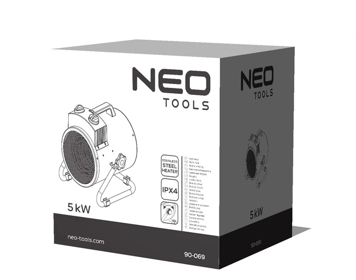 Обігрівач електричний NEO TOOLS, 5 кВт, IPX4 (90-069) - зображення 8