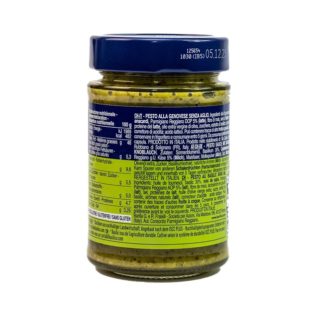 Соус Pesto Barilla alla Genovese Senza`Aglio без чеснока 190г - Фото 2 Соус Pesto Barilla alla Genovese Senza`Aglio без чеснока 190г - изображение 2