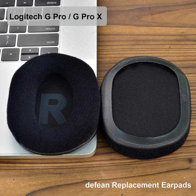Амбушюри для Logitech G Pro X замена Велюр Черные - Фото 6 Амбушюри для Logitech G Pro X замена Велюр Черные - изображение 6