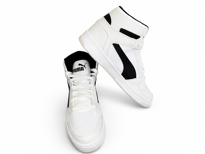 Кросівки чоловічі високі Rebound High Top білі з чорним 44.5 (4065449384704) (29 см) - Фото 4 Кросівки чоловічі високі Rebound High Top білі з чорним 44.5 (4065449384704) (29 см) - зображення 4