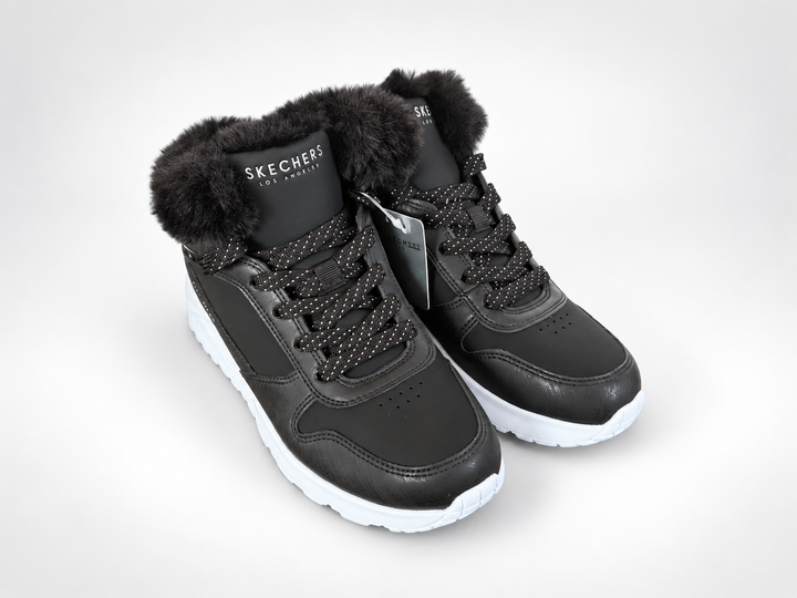 Подростковые ботинки для девочки Skechers Uno Lite Comfurt Collar черные 34 (2021538032156) (21,5 см) - изображение 5