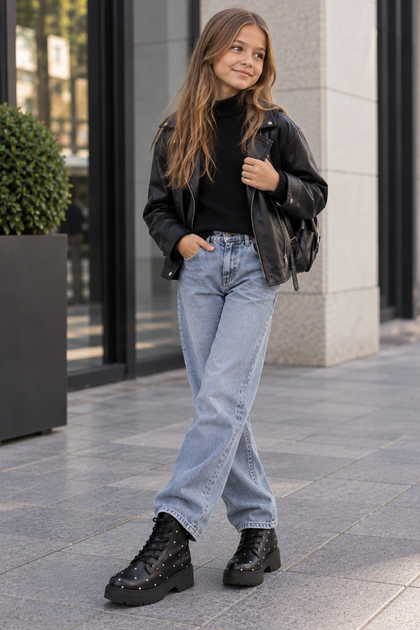 Подростковые ботинки для девочки Skechers Gravlen HI черные 34 (2020345032205) (23 см) - изображение 7