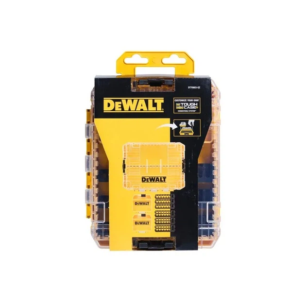Ящик для инструментов DeWALT для бит системы TSTAK Tough Case М с футляром-2 шт, кассетами для бит 6 шт. (DT70803) - Фото 4 Ящик для инструментов DeWALT для бит системы TSTAK Tough Case М с футляром-2 шт, кассетами для бит 6 шт. (DT70803) - изображение 4