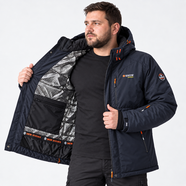 Куртка зимова Snow чоловіча мембранна Omni-Heat,XXXL, Синій - Фото 2 Куртка зимова Snow чоловіча мембранна Omni-Heat,XXXL, Синій - зображення 2