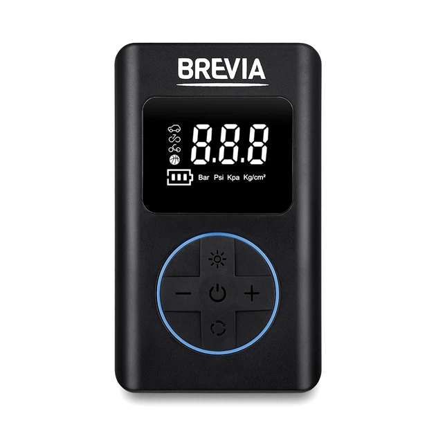 Компрессор портативный Brevia 3в1 10Атм 19л/мин 4000mAh с LED-фонарем и автостопом + PowerBank 25110PTI - изображение 2